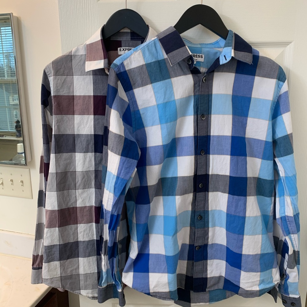 Express Men’s Lot of 2 Slim Button Downs